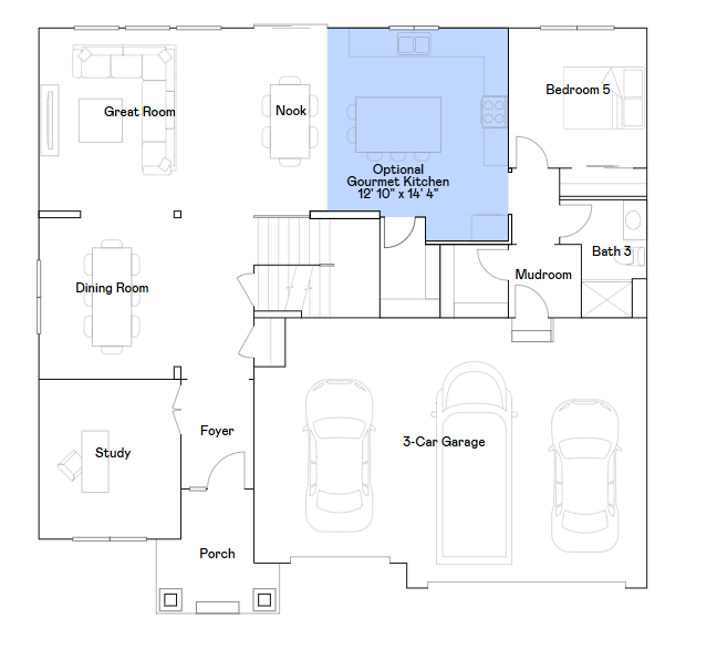 Itasca main level floor plan