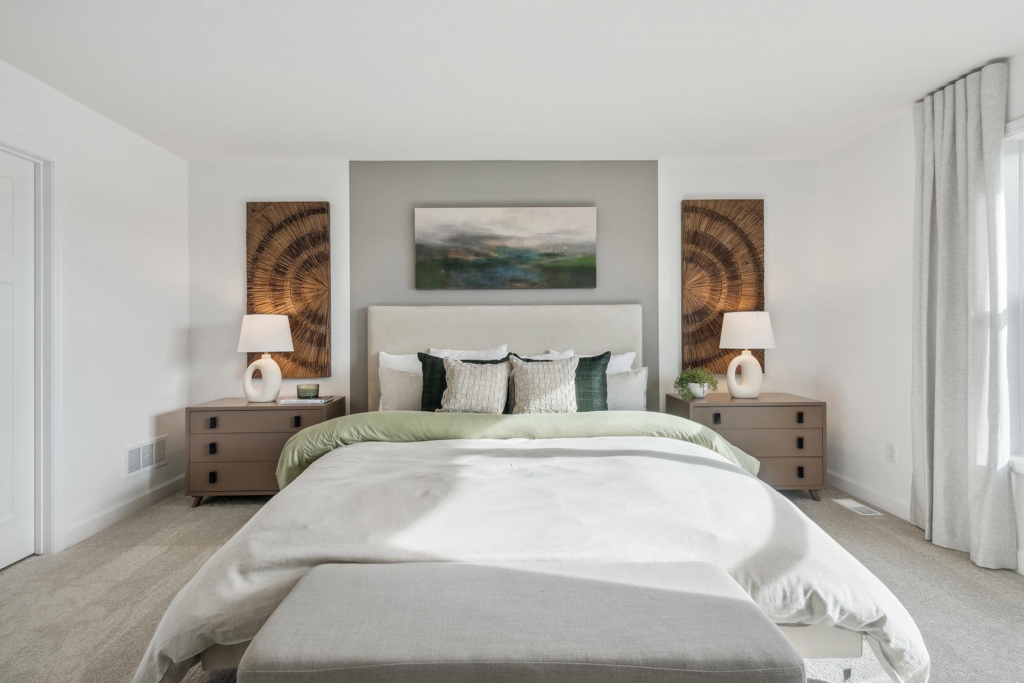 (Photo of decorated model, actual home's finishes will vary) Find your retreat in this stunning primary bedroom. Enjoy the exclusivity of a private bath and huge walk-in closet.