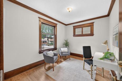 A charming main-level flex space perfect for working from home