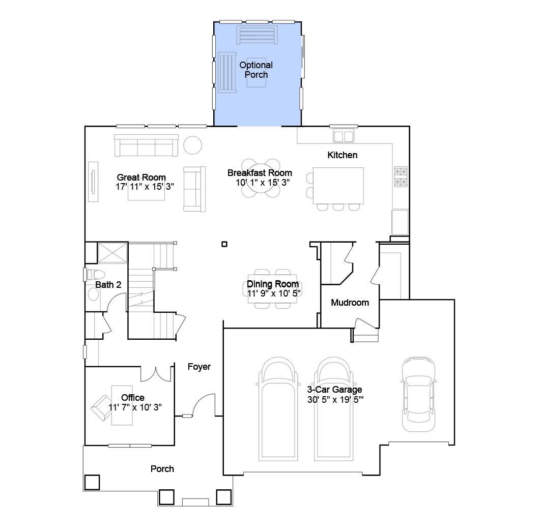Main level floorplan