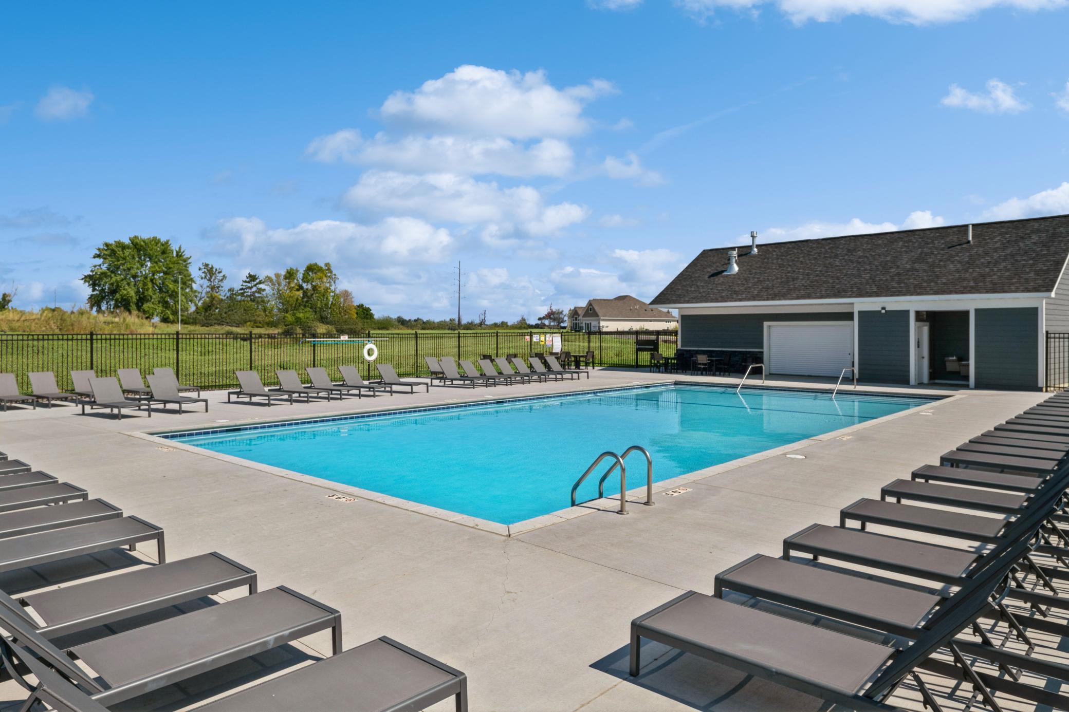 An outdoor pool at the amenity center!