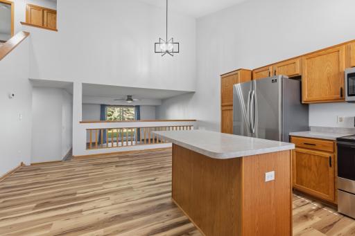 Front Entry View into Kitchen, Dining Room, and Living Room