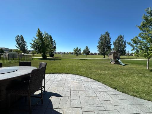 Stamped concrete patio