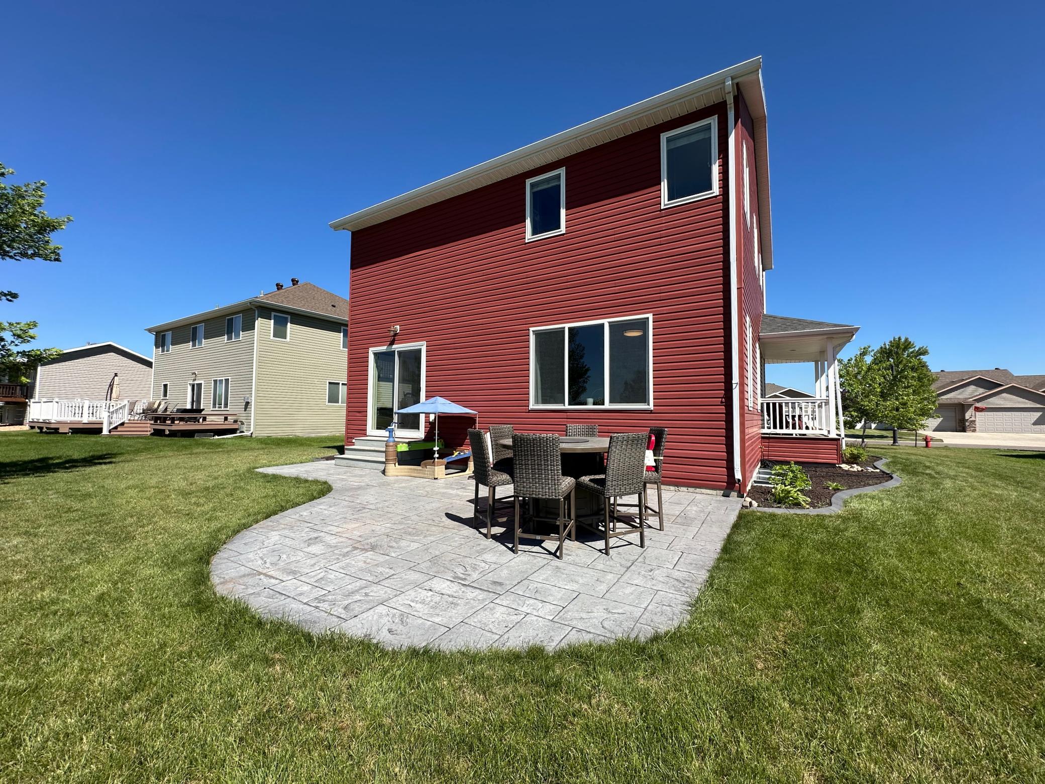 Stamped concrete patio
