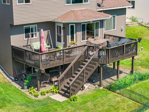 Imagine entertaining on this 28x12 deck overlooking the private backyard.