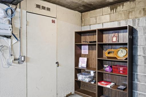 Unit Comes with Storage Locker #96. The Book Shelves Shown Are Where Homeowners can Place Give Away Items.