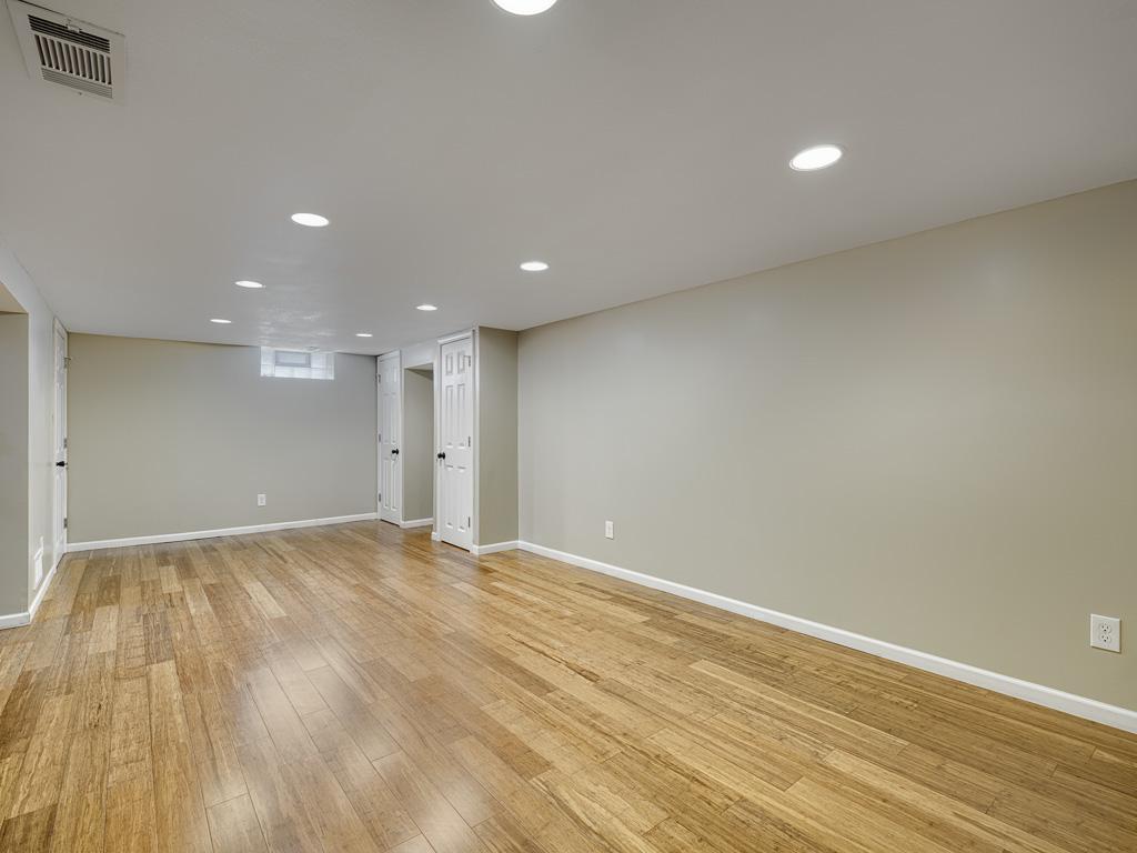 Your updated and finished lower level offers a spacious family room.