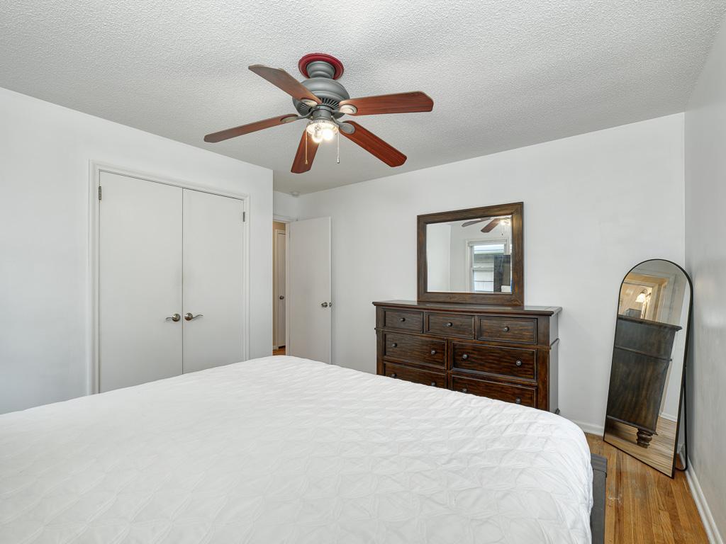 The largest of them 3 main level bedrooms has multiple windows and a large closet.
