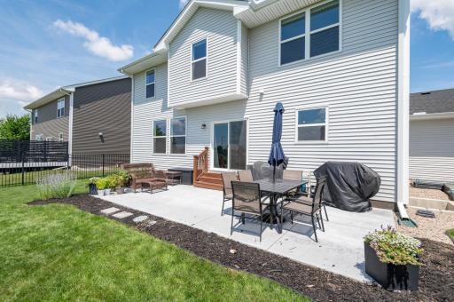 The homeowners did add the 25x12 patio and landscaping for entertaining!
