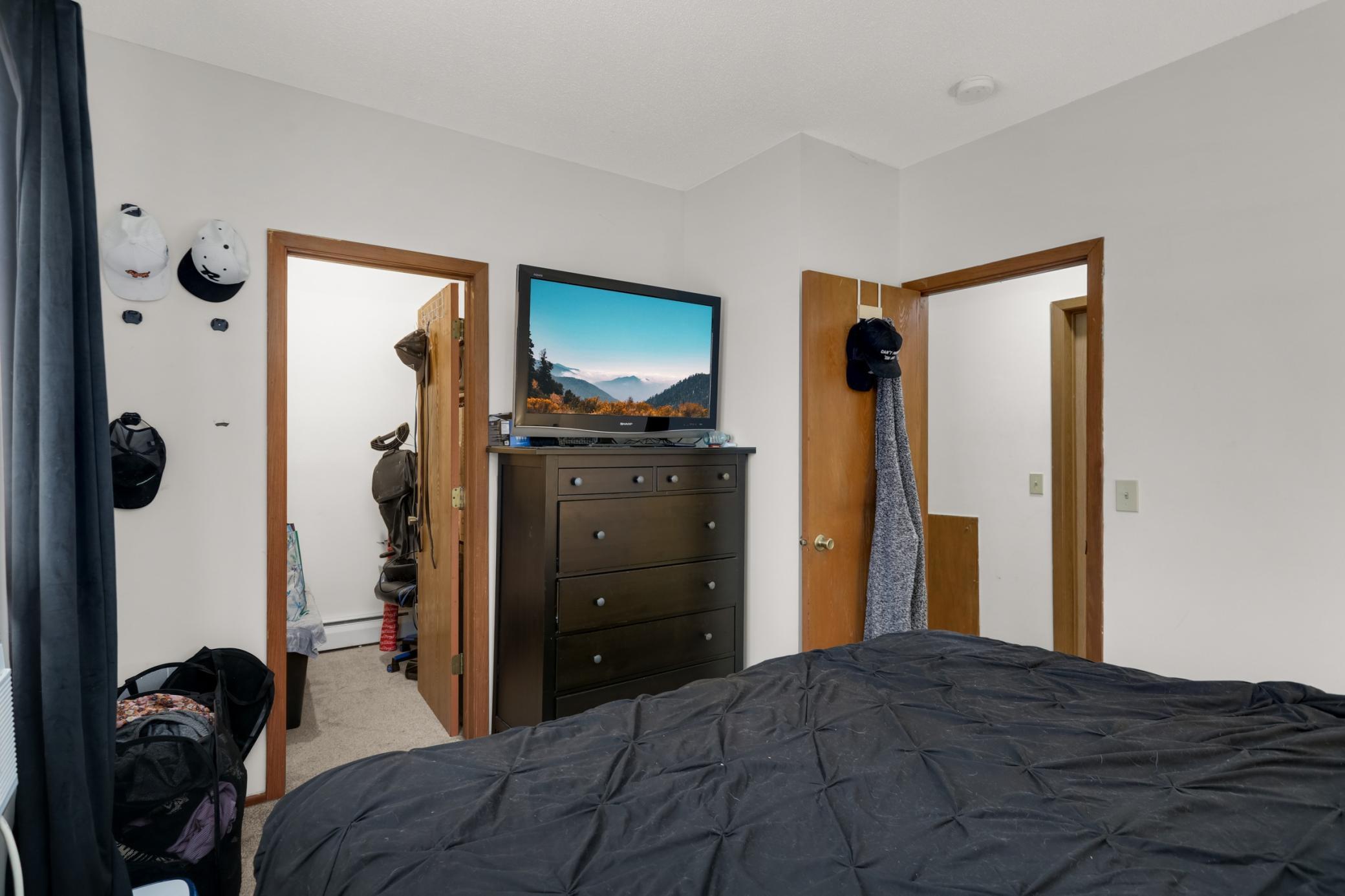 Unit 2 Main Level Bedroom 1 with Walk in Closet