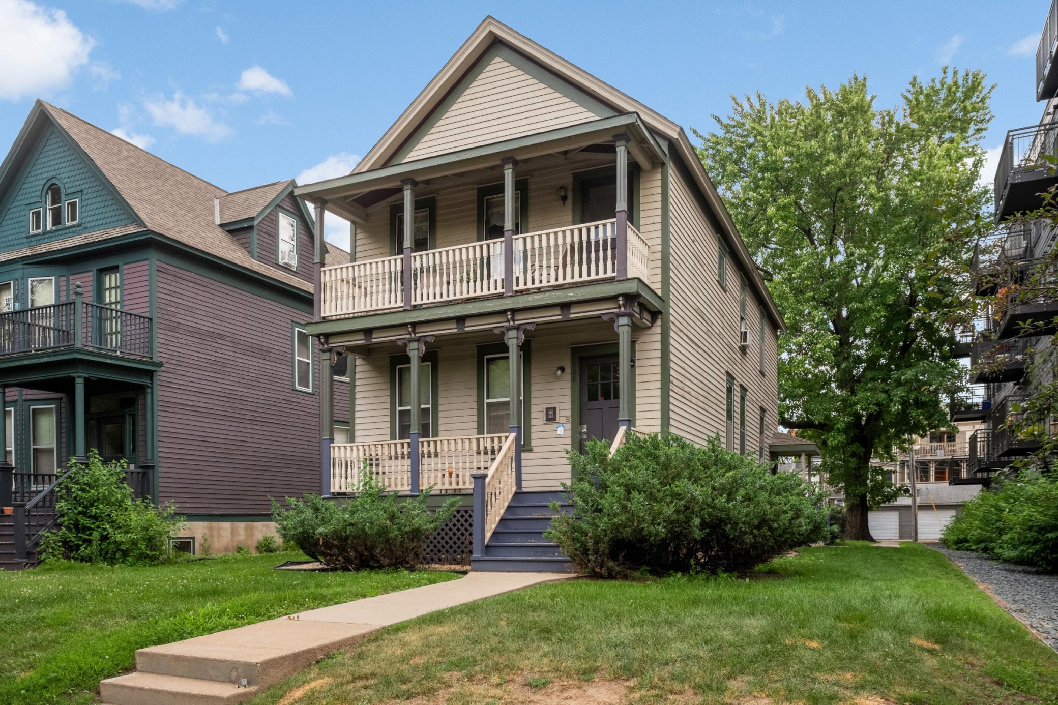 Three-unit investment property with exceptional curb appeal.