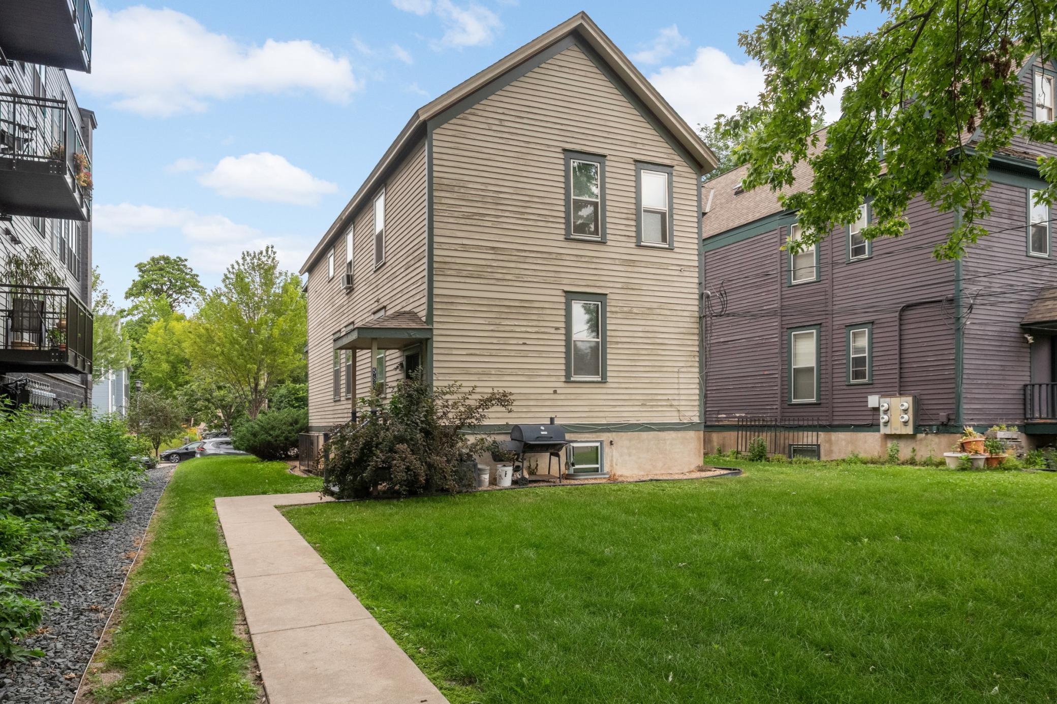 Situated on a spacious lot in a walkable neighborhood.
