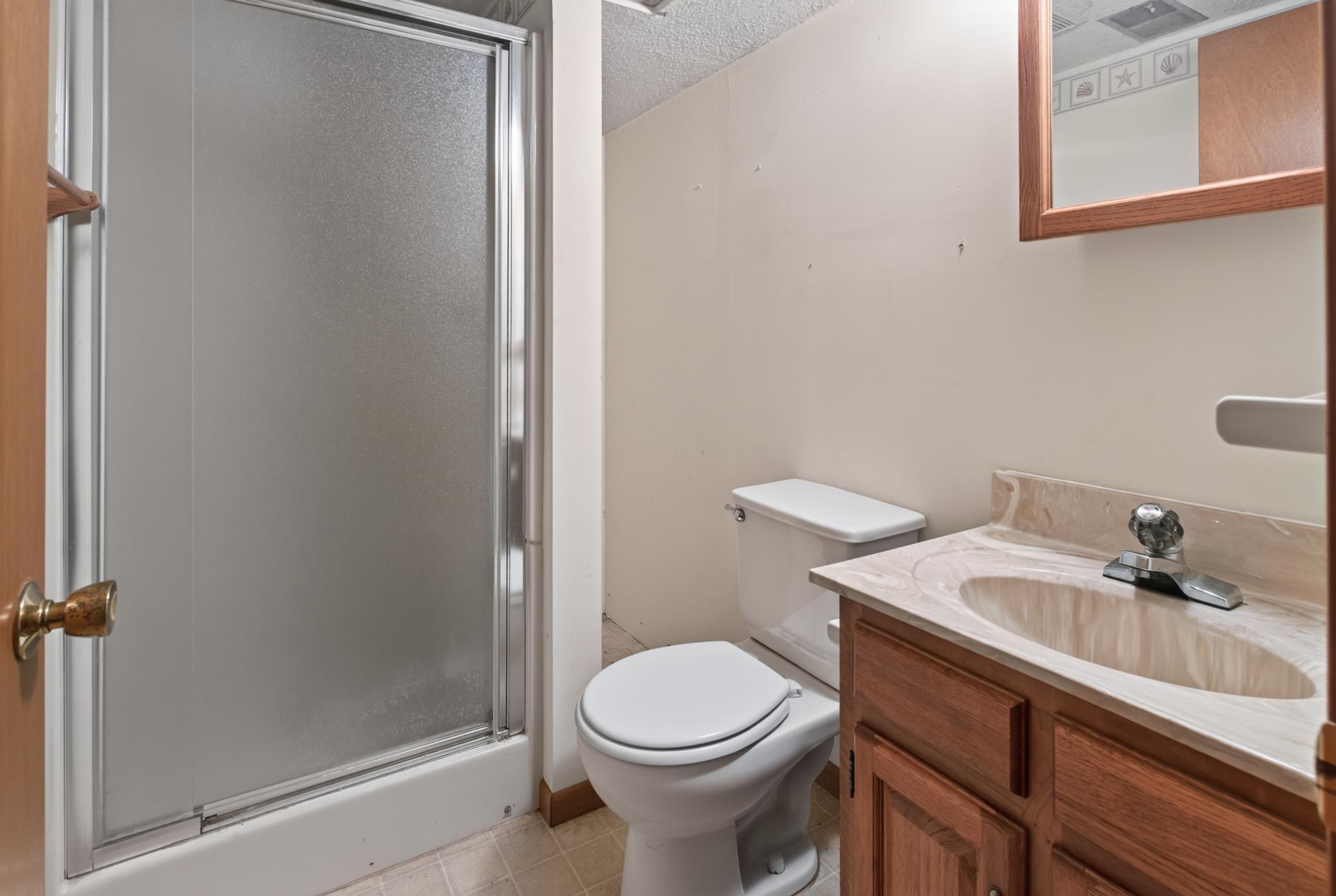 Lower level: 3/4 bathroom