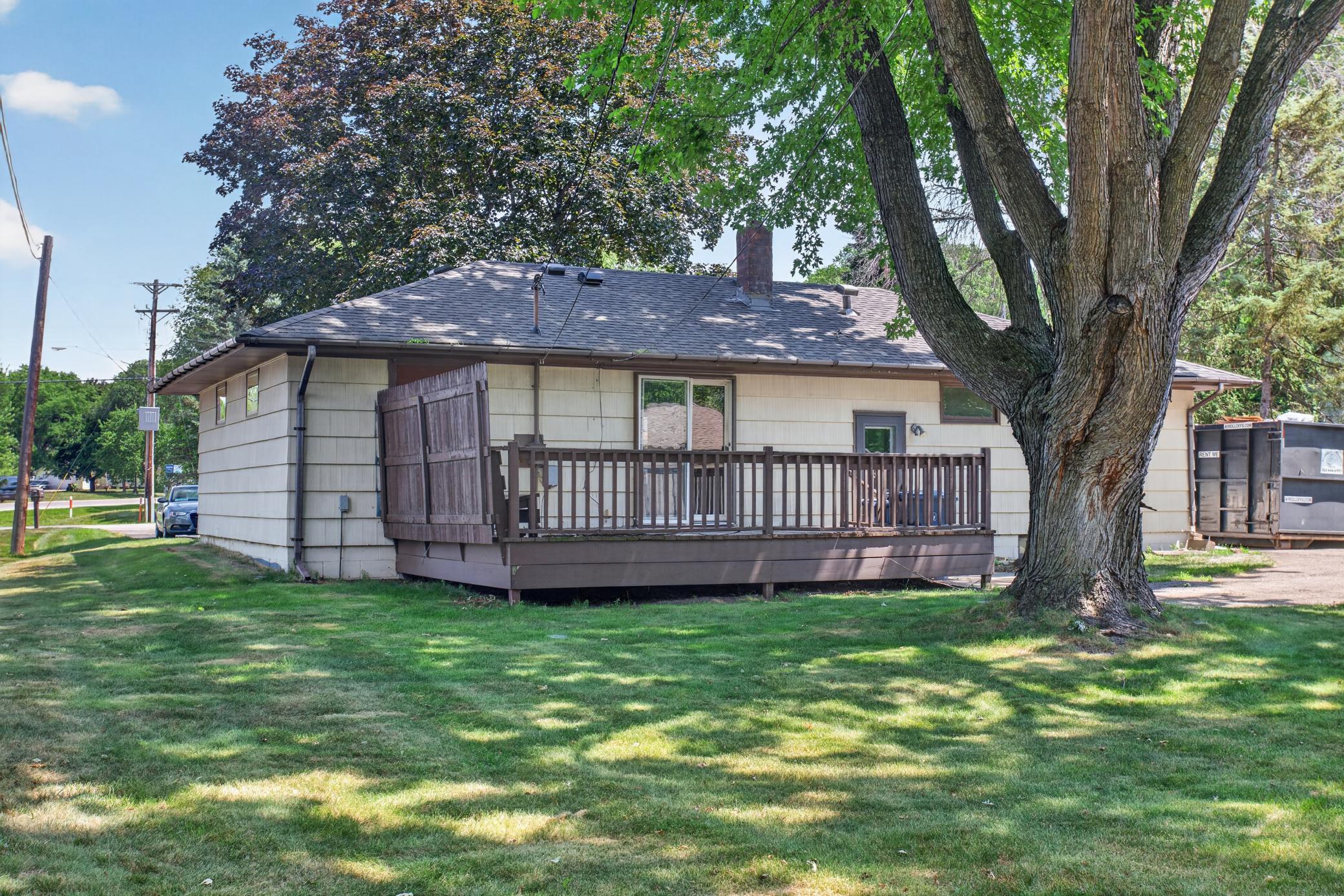 Large flat backyard
