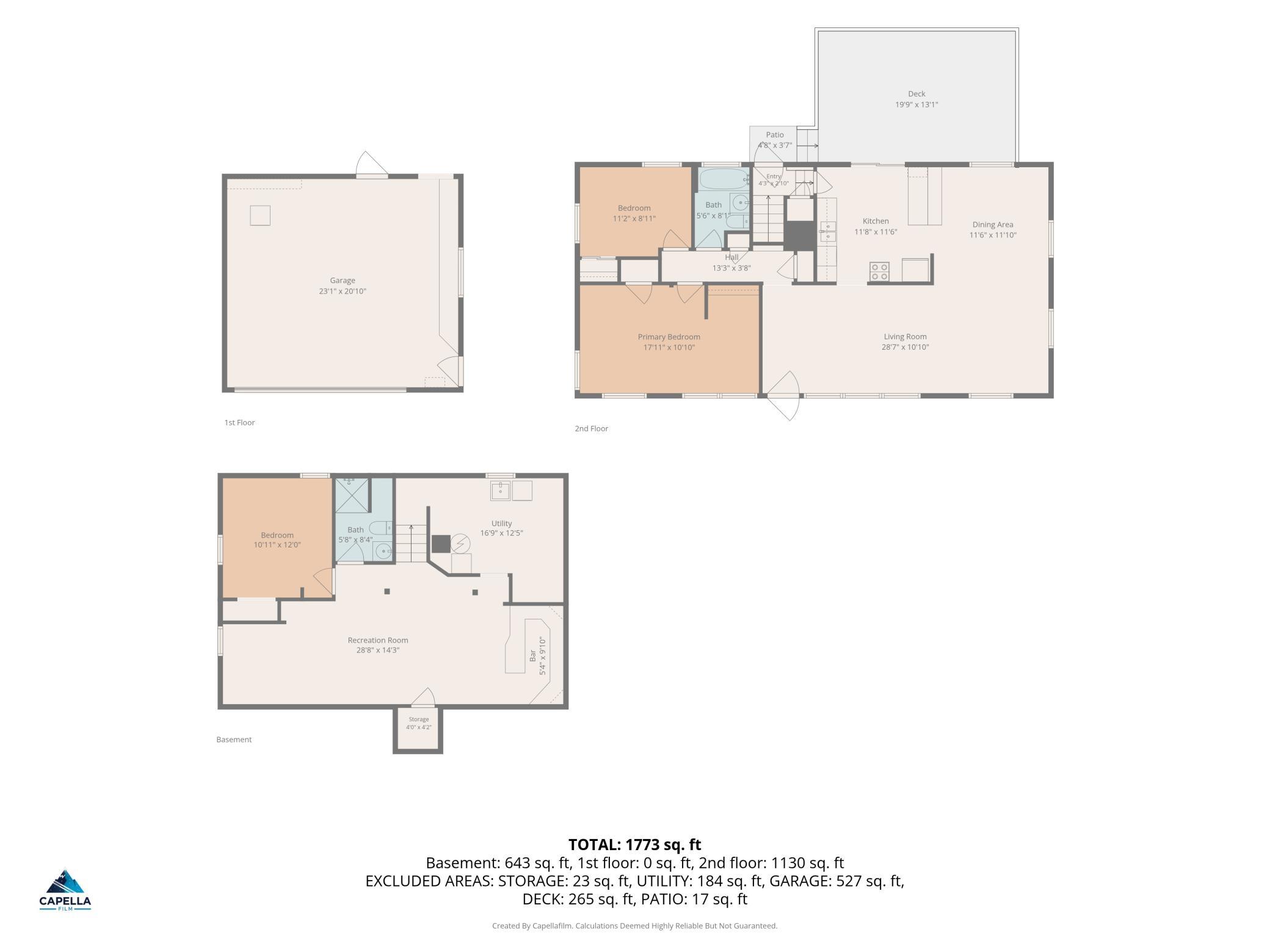 All levels floor plan