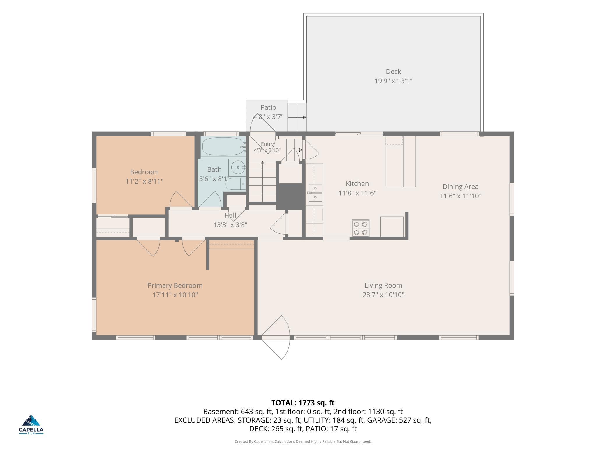 Main level floor plan