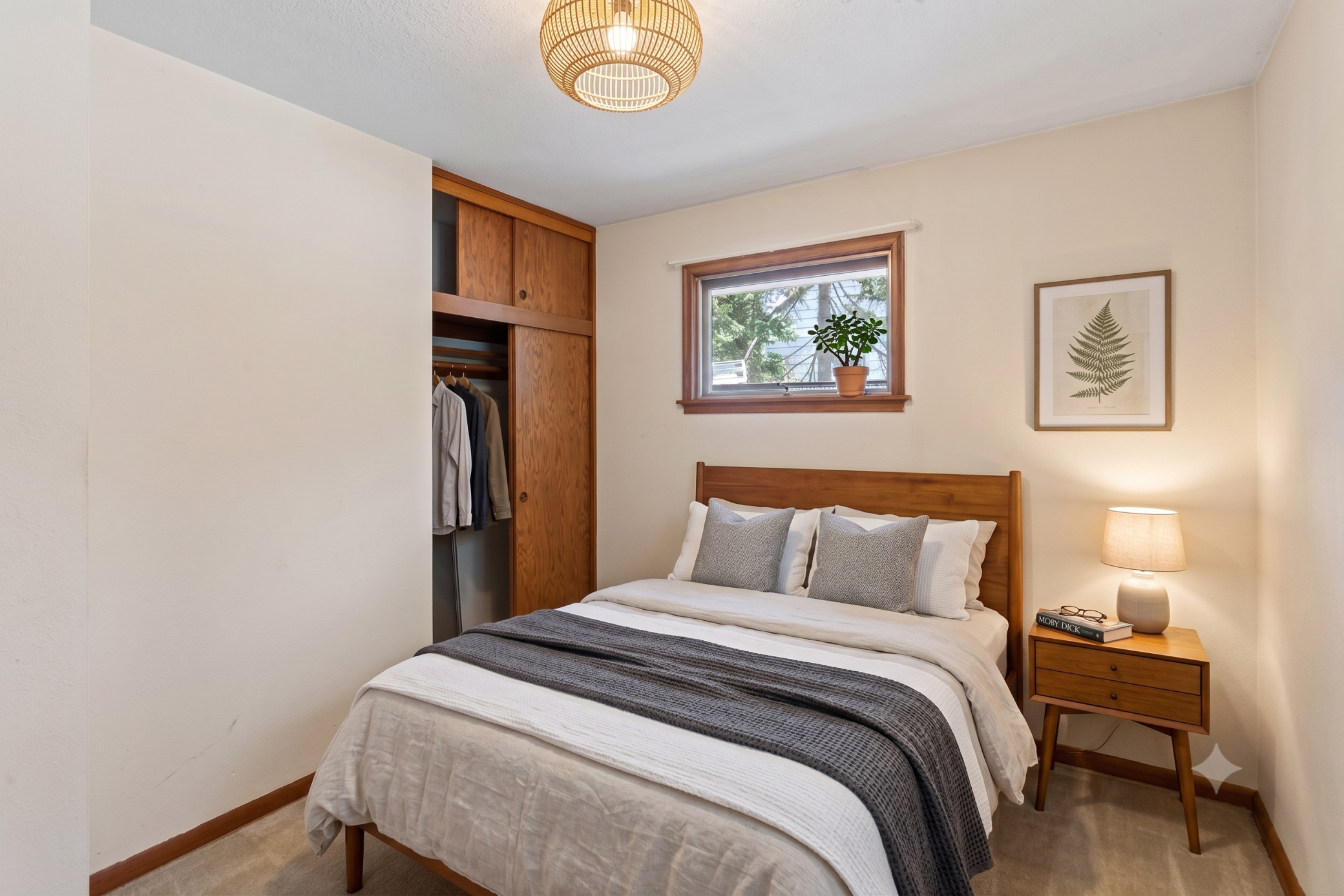 Main level: bedroom 1 (virtually staged)
