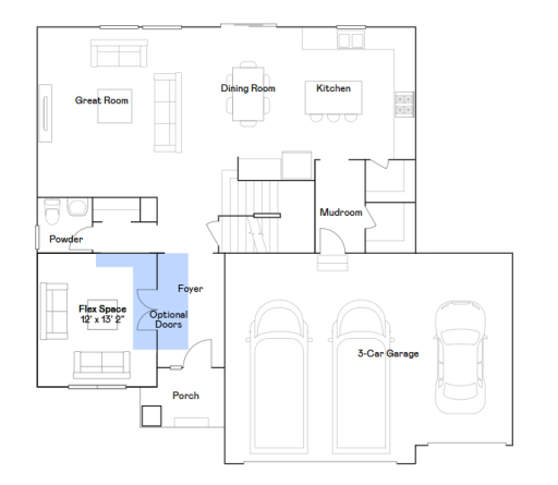 Lewis main level floorplan