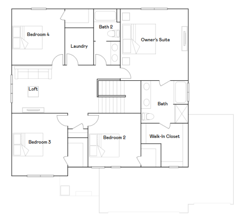 Lewis upper level floorplan