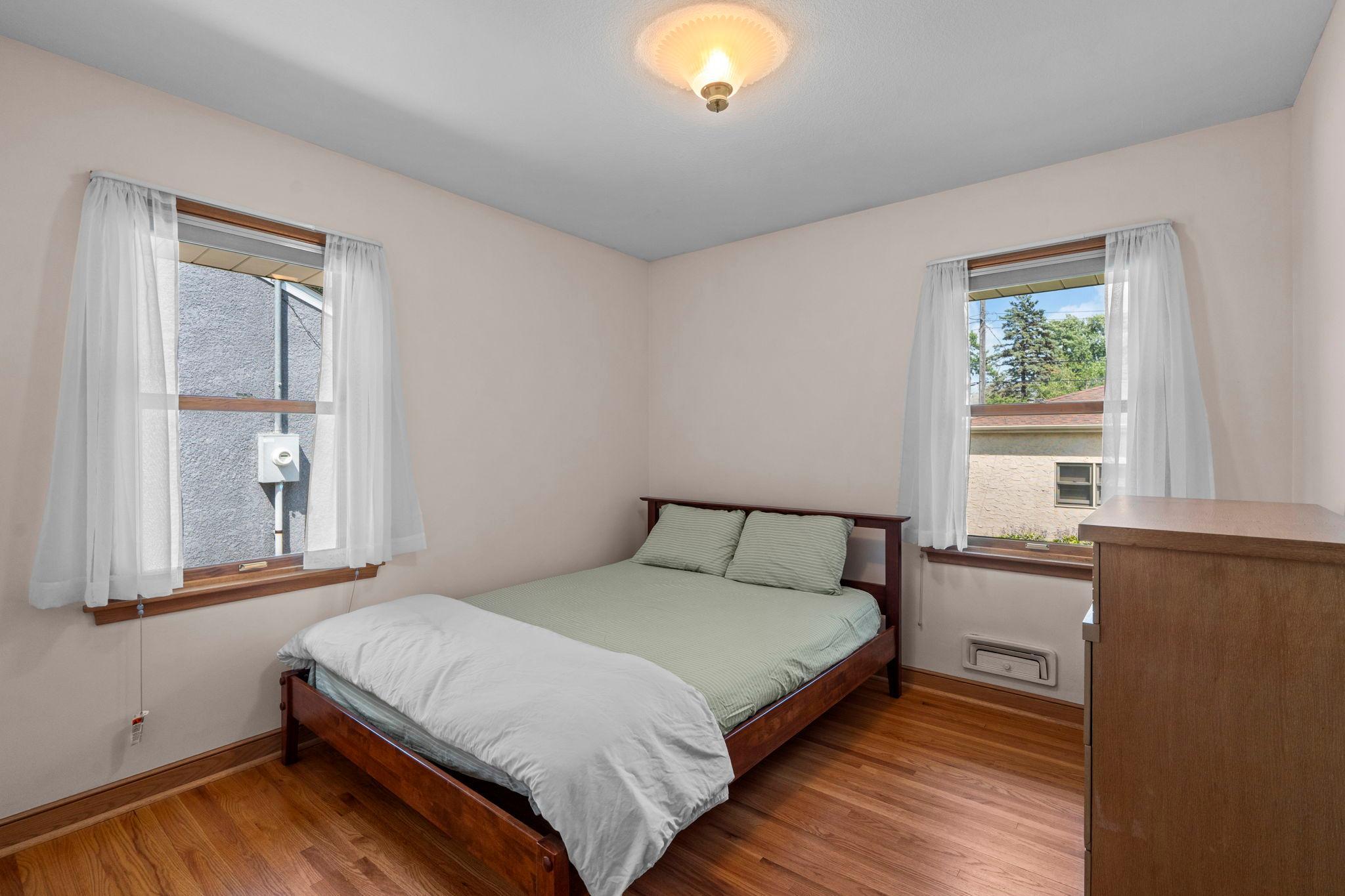 Each bedroom features hardwood flooring for a seamless feel throughout.