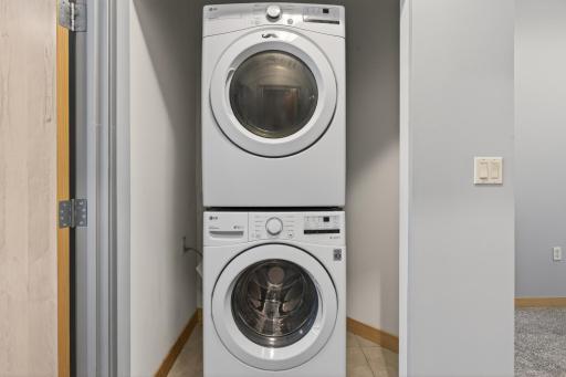 In unit washer and dryer