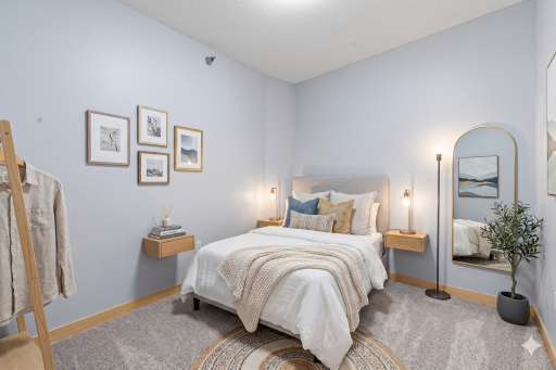 Virtually staged, flex room used as a 3rd non-conforming bedroom