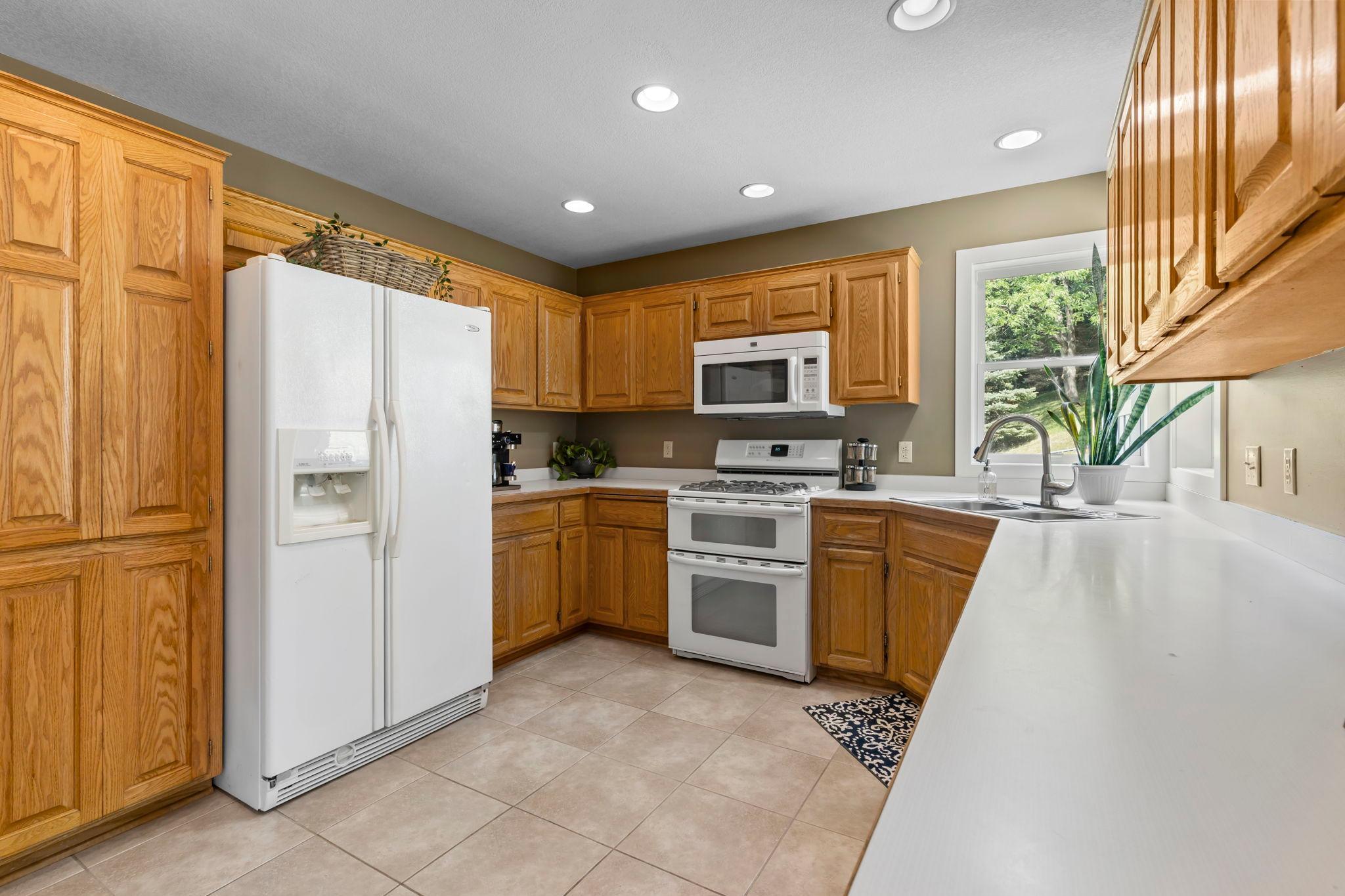 The kitchen is designed for both busy weekdays and entertaining.