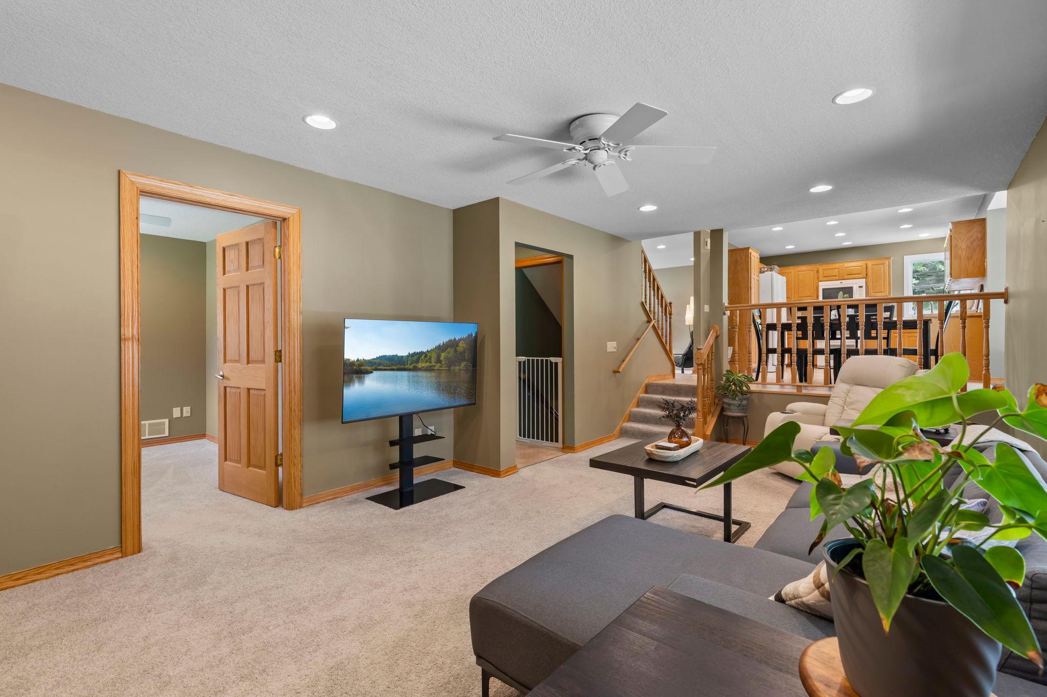 An inviting place to gather for holidays, movie nights, or simply winding down at the end of the day.