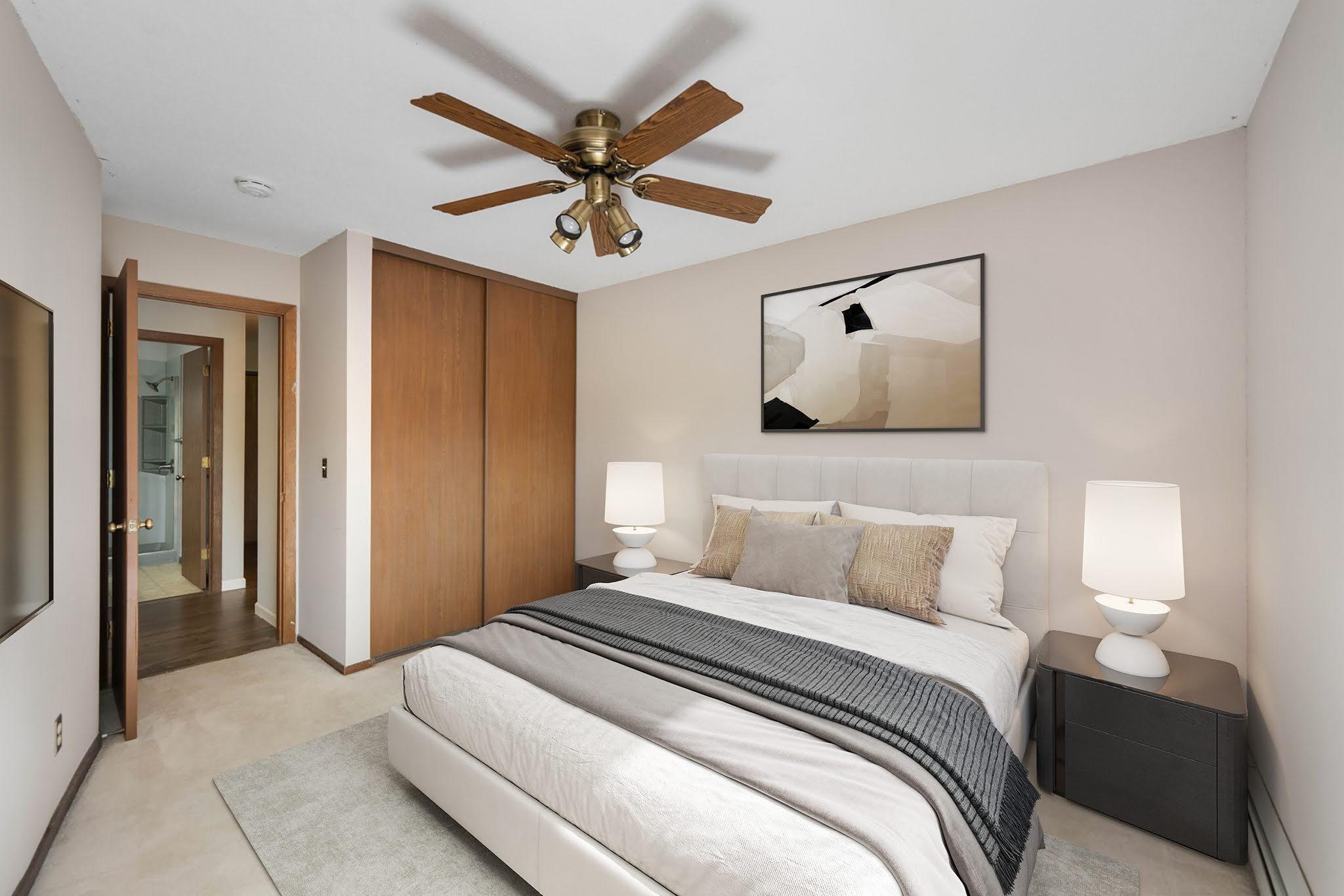 Virtually staged bedroom 2