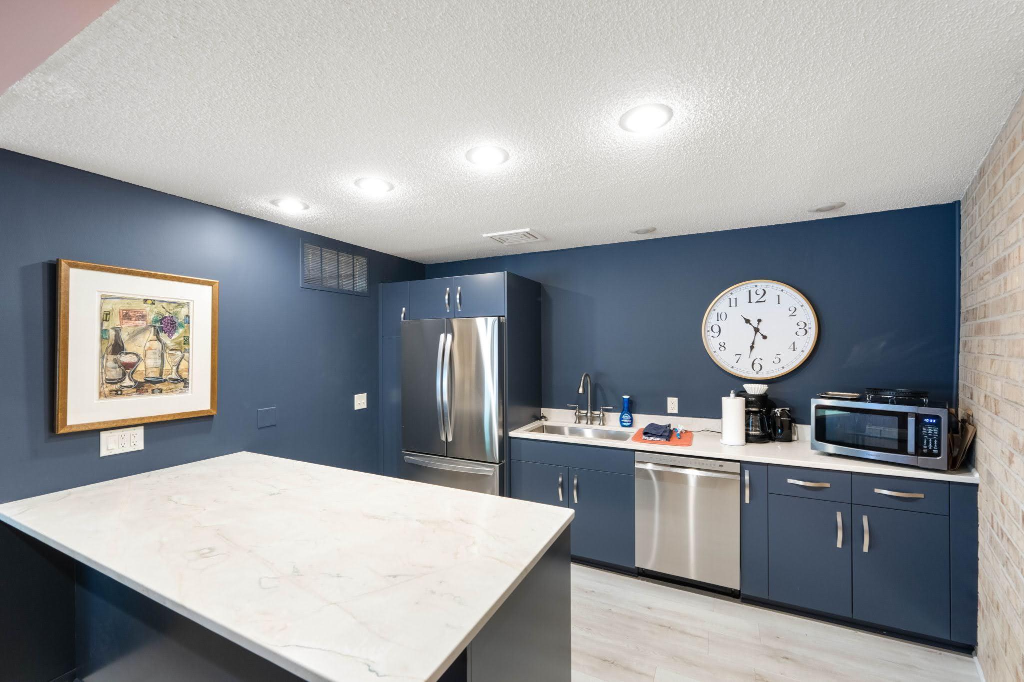 Large kitchen area in shared community room