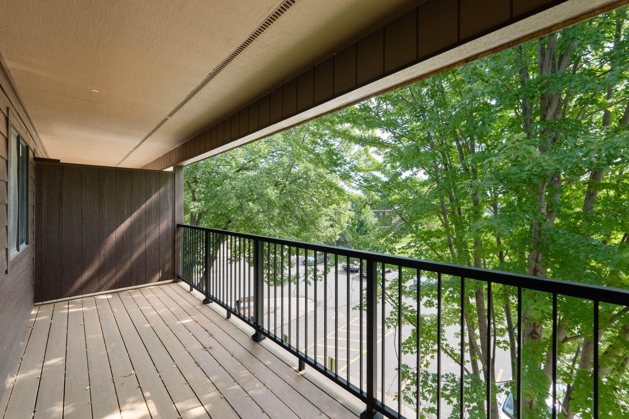 Large covered deck with brand new maintenance free decking