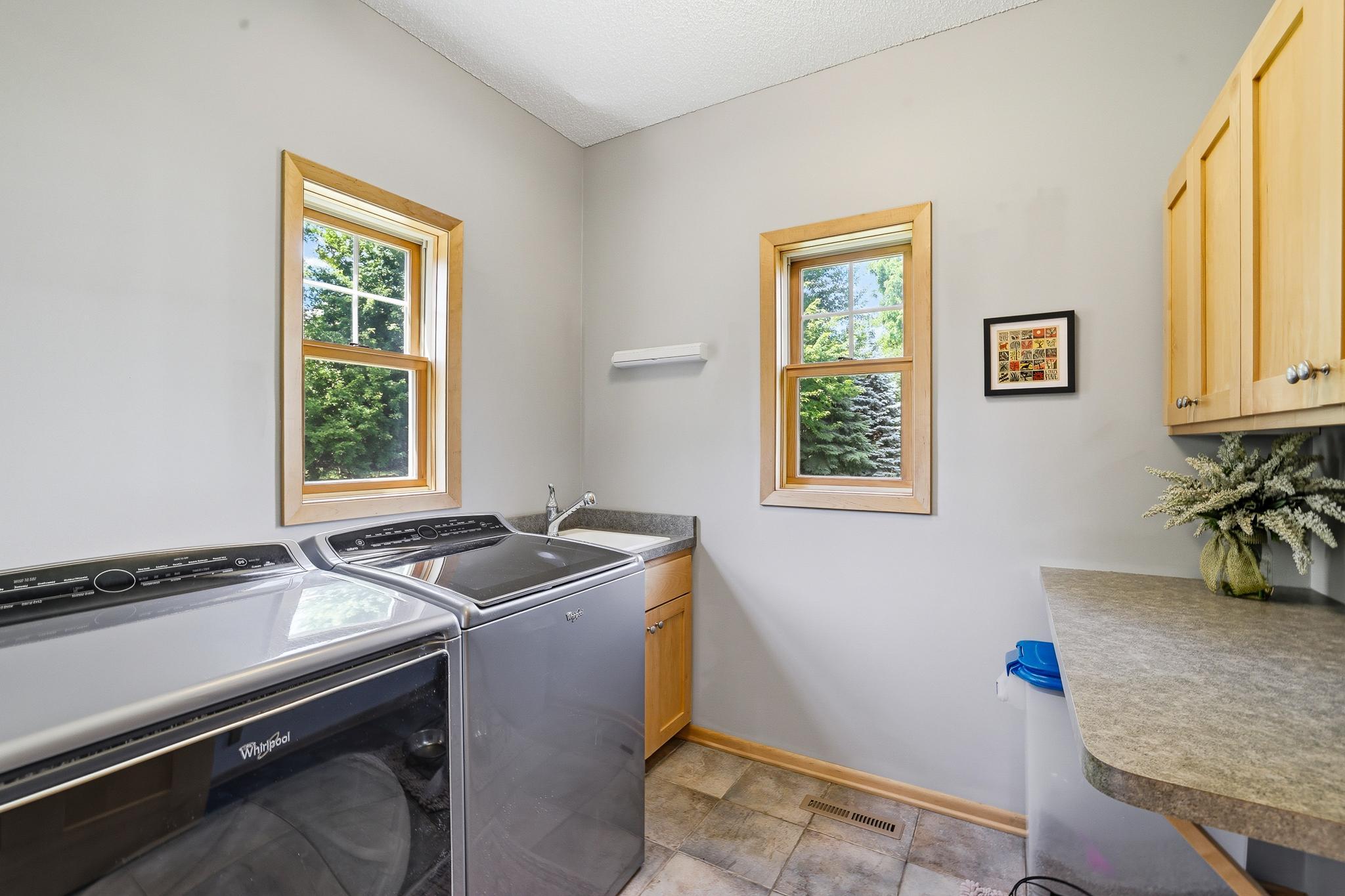 Convenient laundry room on main level.