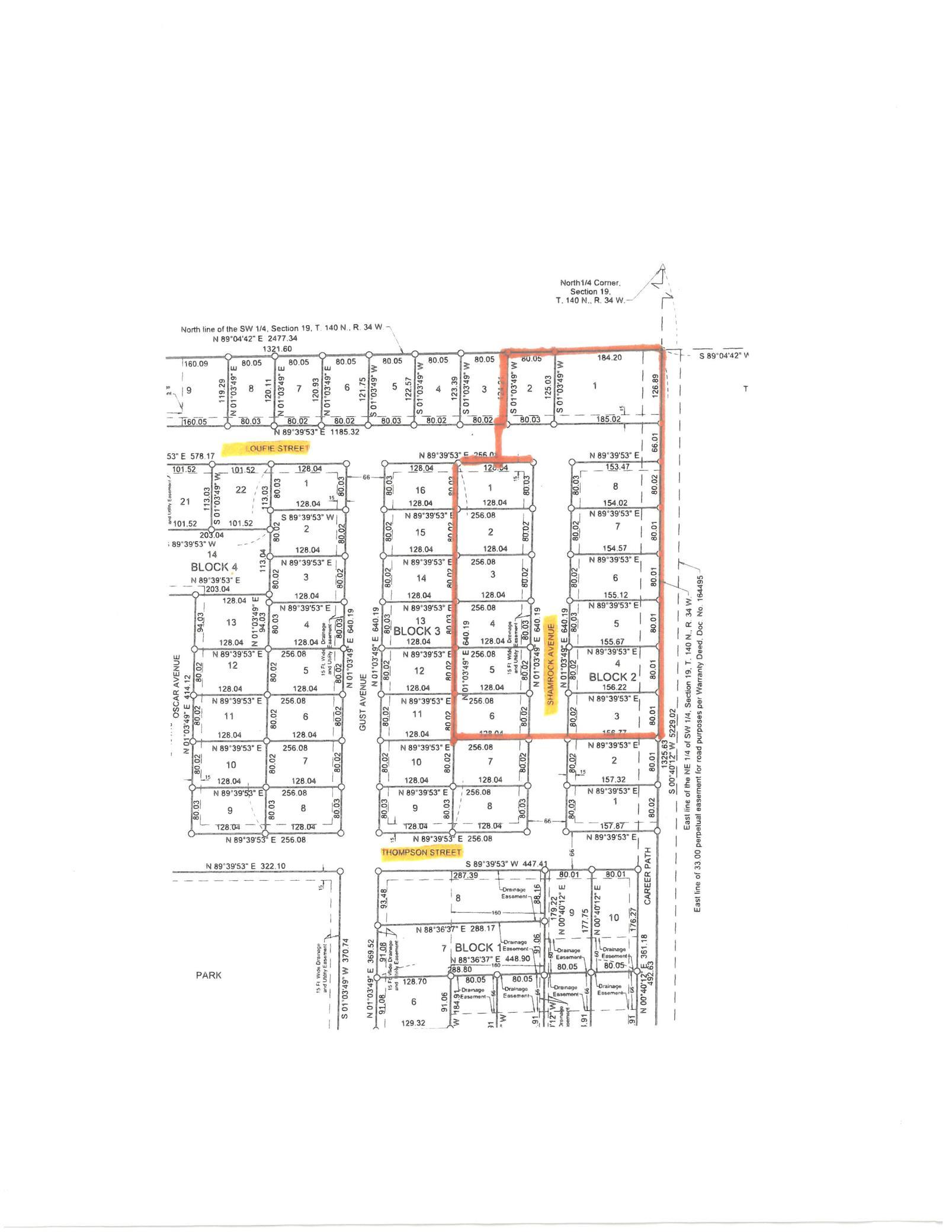 Plat of lots Heartland Heights.jpg