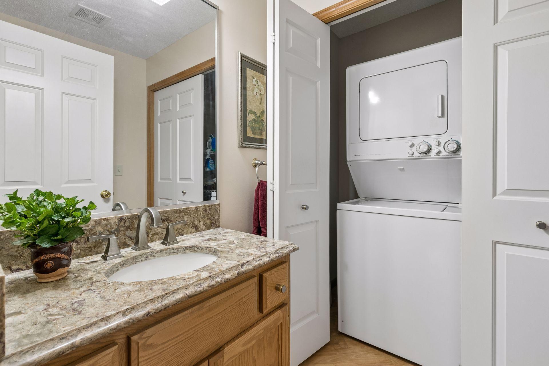 1/2 bath on main level with laundry