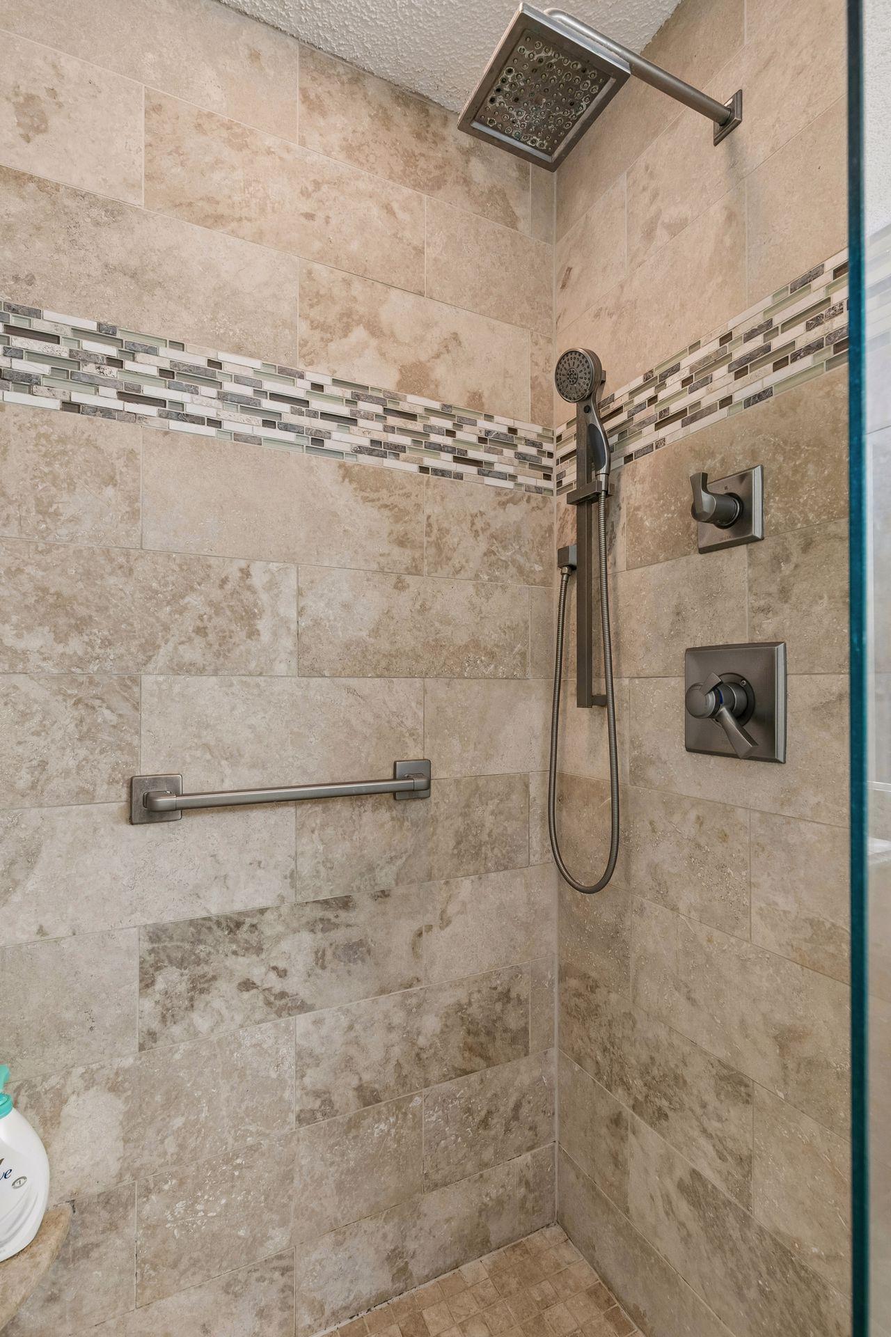 Walk-in primary bath shower