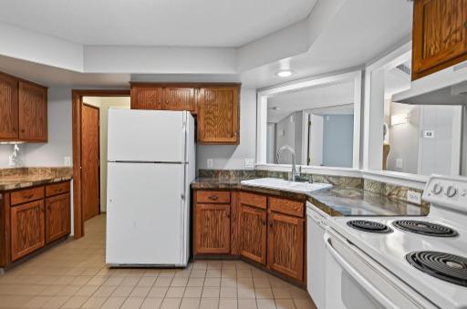 Kitchen with full complement of appliances