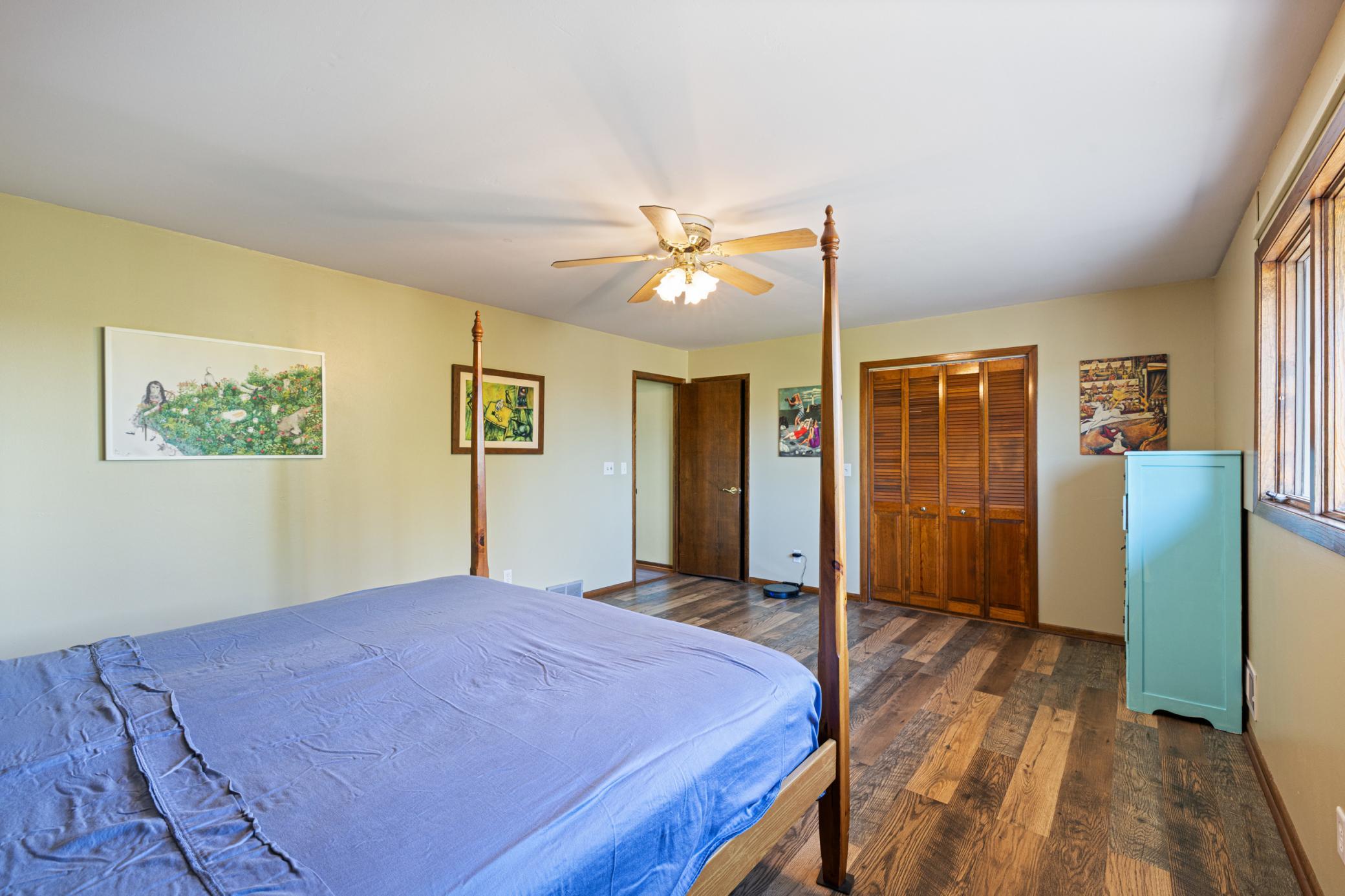 Primary Bedroom offers a private bath and walk-in closet