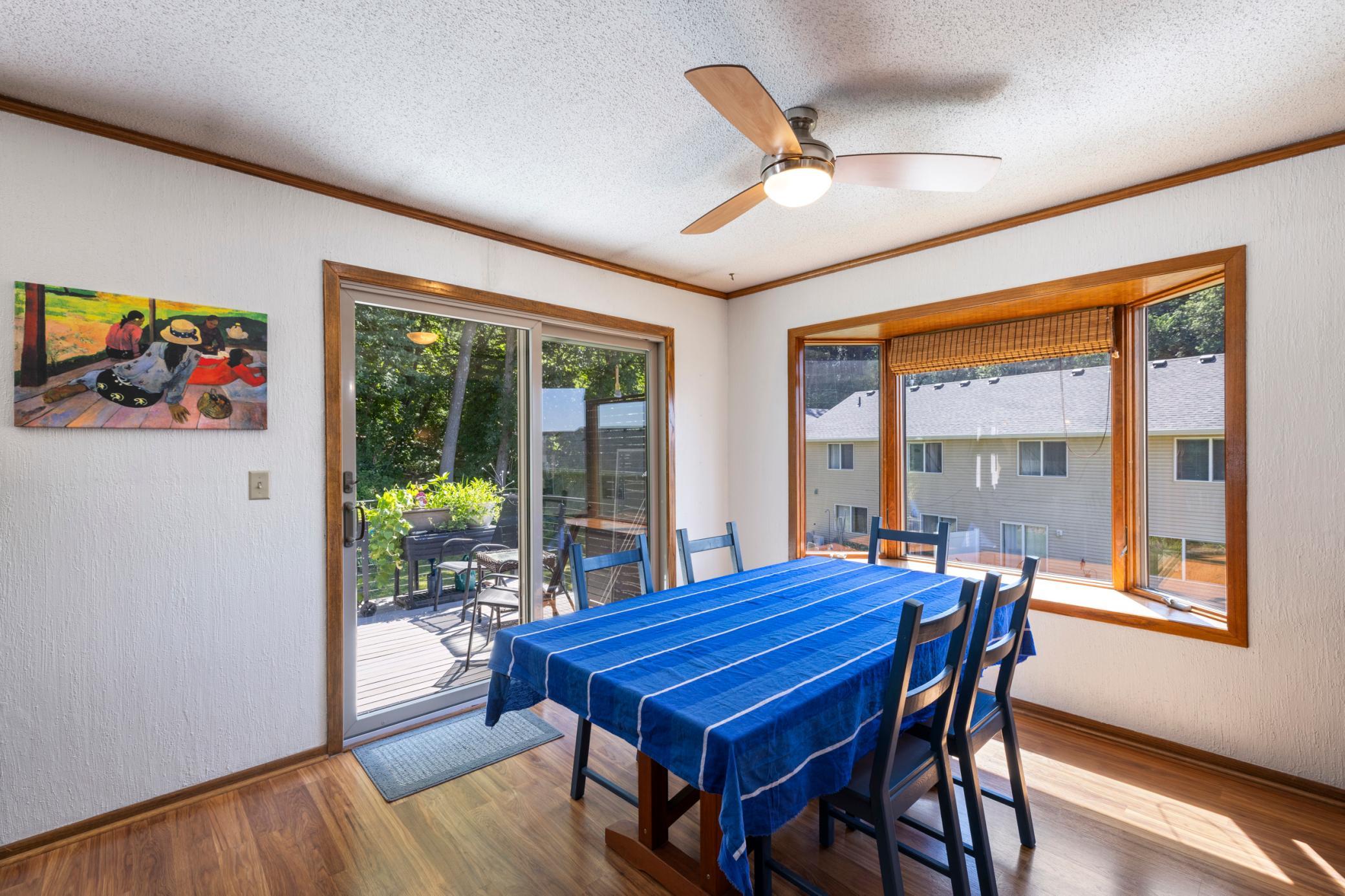 New sliding door leading to deck (installed in Jan. 2026)