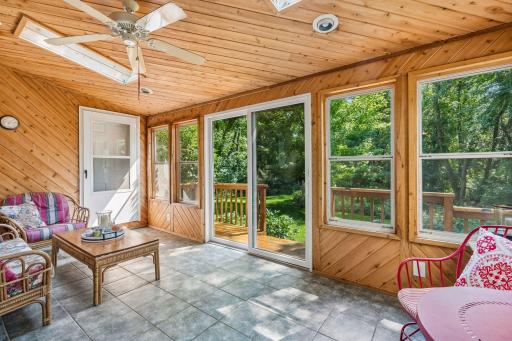 3-Season Sun Room - connects to both the informal dining/kitchen and the main-level mother-in-law apartment