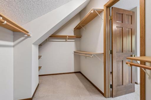 There is a large walk in closet in the primary suite