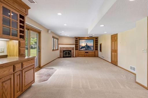 The family/media room is ideal for hosting