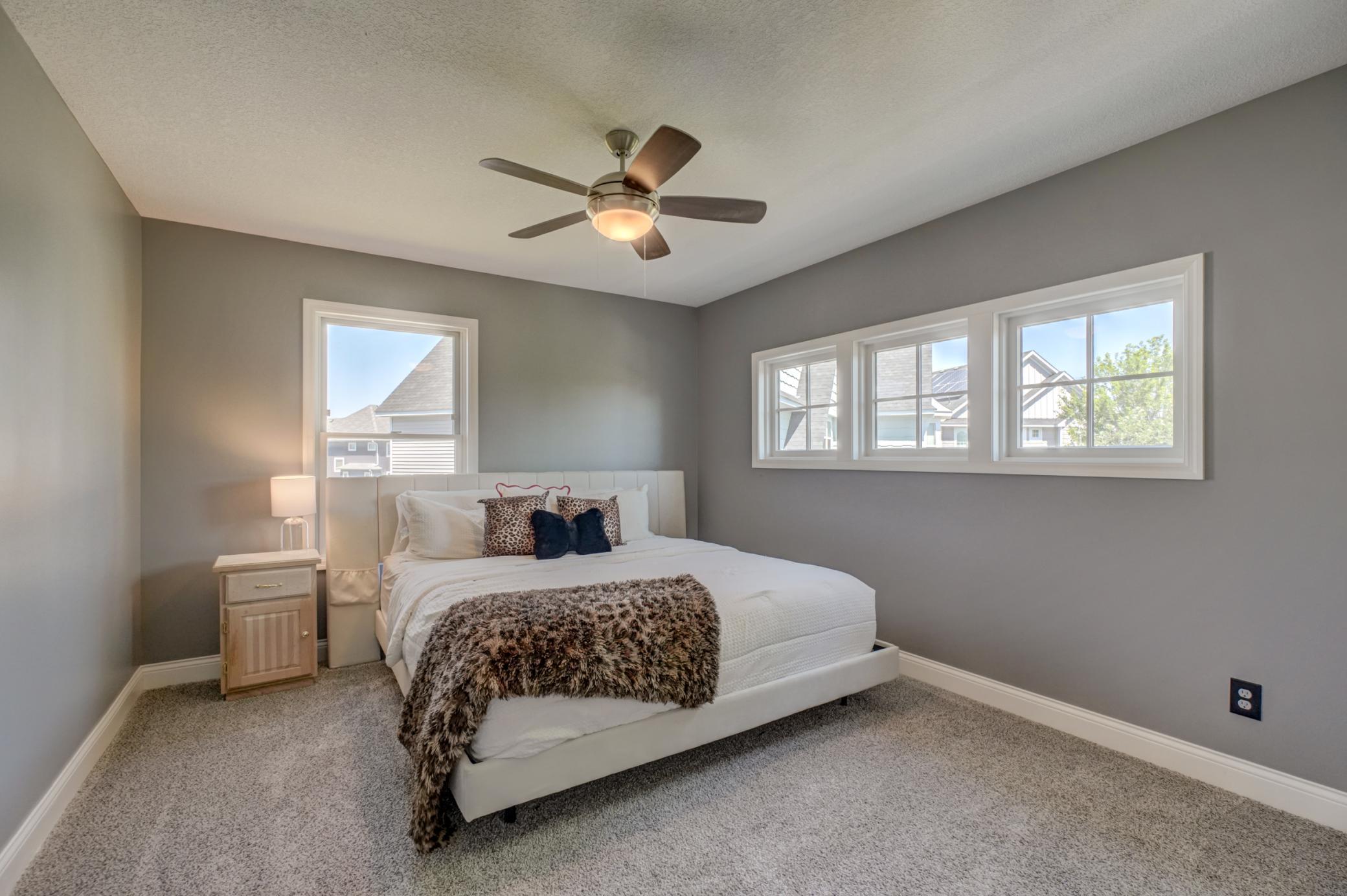 Spacious secondary bedroom provides comfort and flexibility