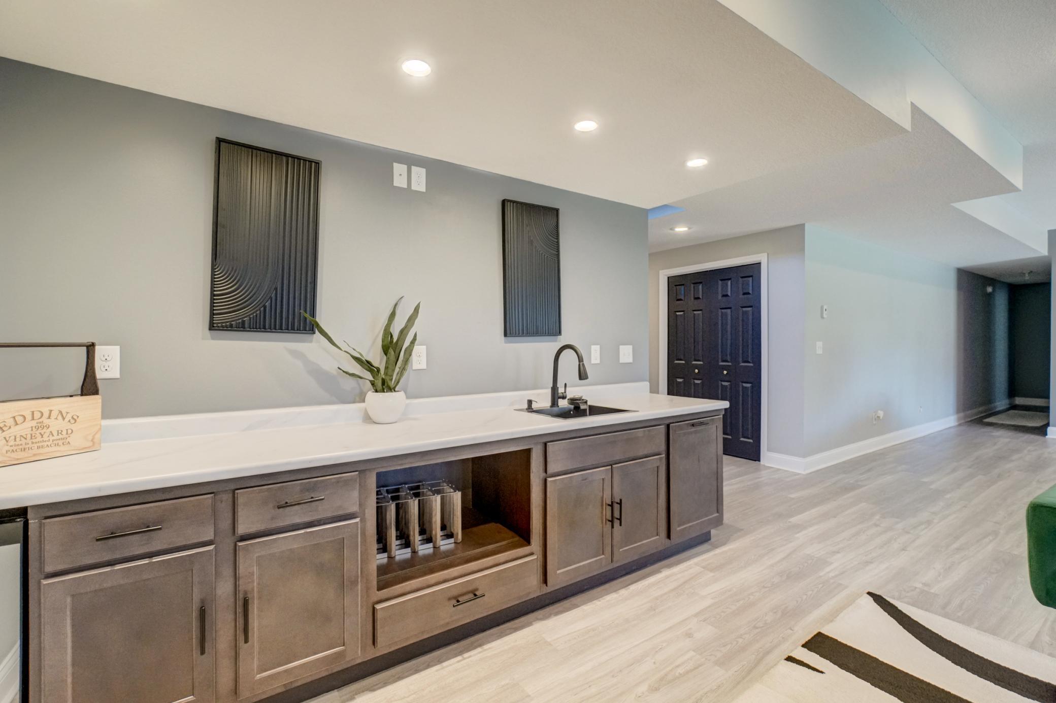 The custom wet bar creates the ultimate entertaining experience!