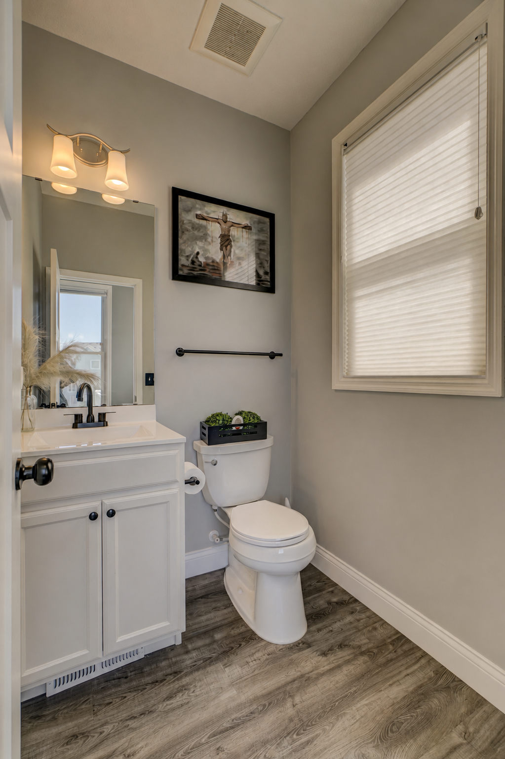 Half bath on the main level perfect for entertaining and everyday living!