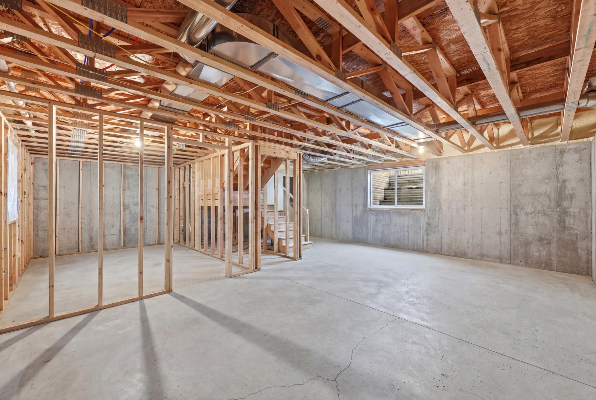 Basement ready to be finished!