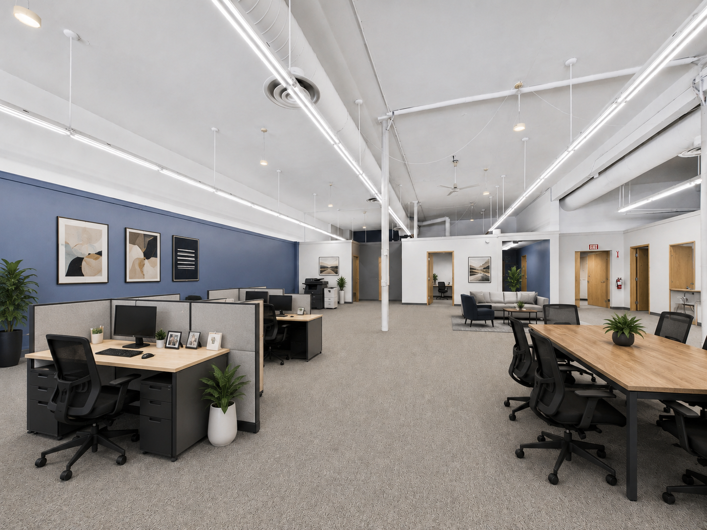Virtually Staged Office Space/Main Floor