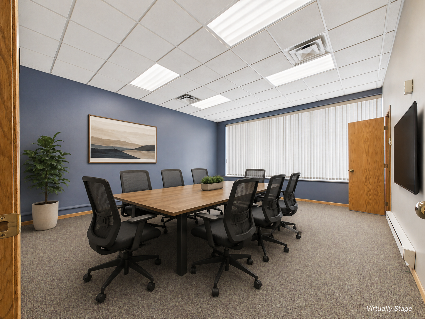 Virtually Staged Conference Room