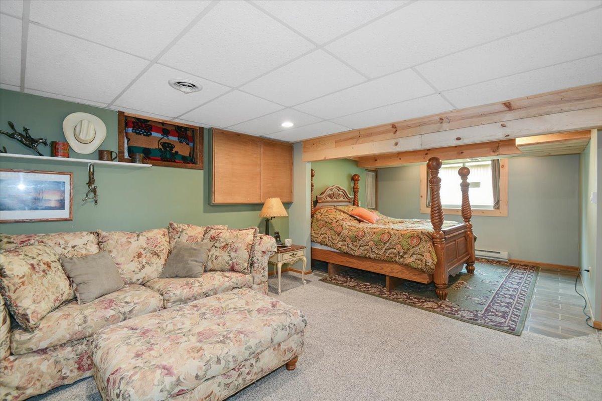 Open concept bedroom