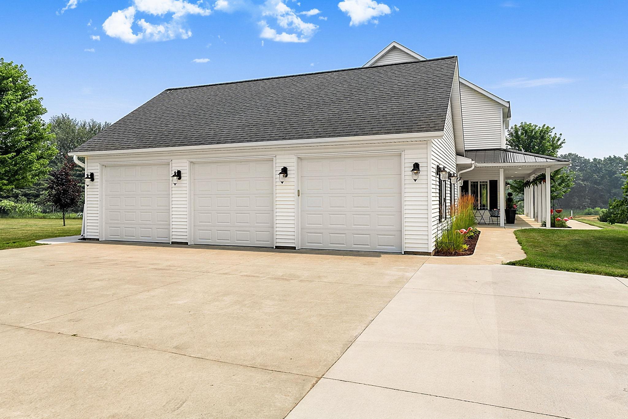 Three-Car Attached Garage