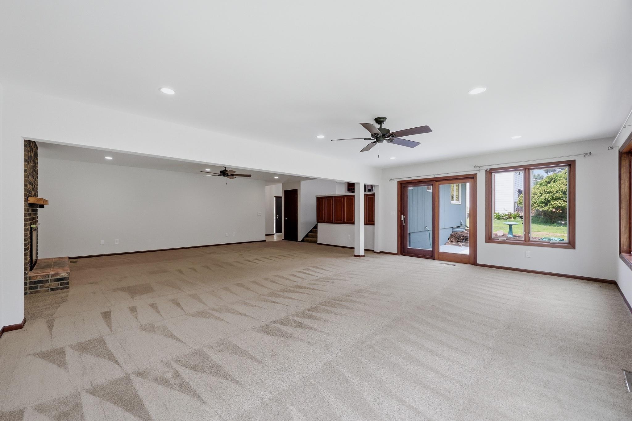 Step out to the back yard from the great room